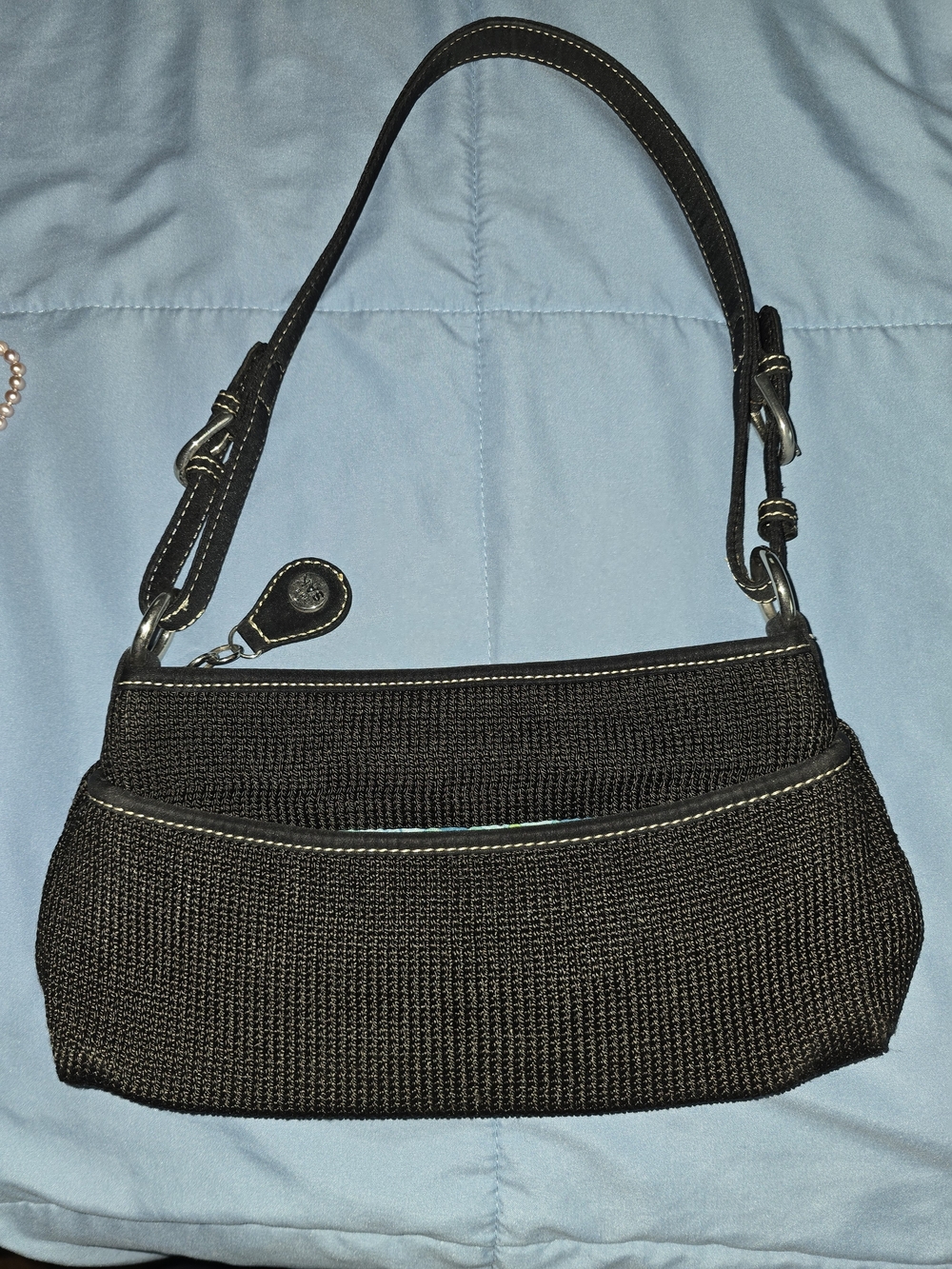 The Sak Black Woven Shoulder Bag